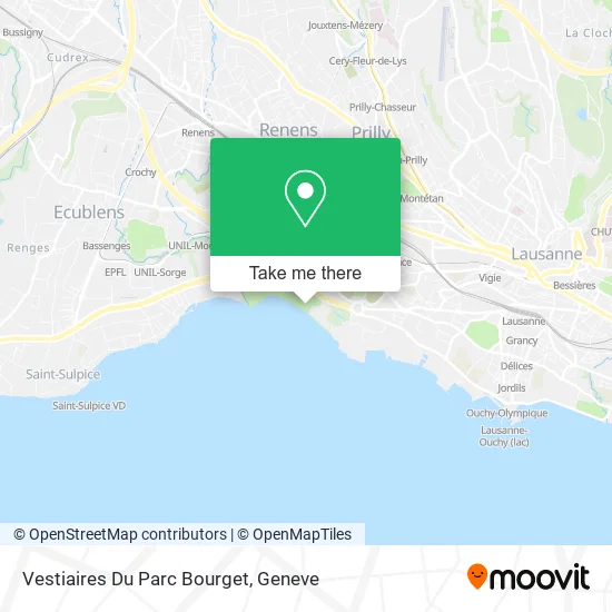 Vestiaires Du Parc Bourget map