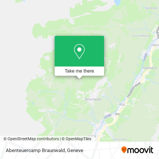 Abenteuercamp Braunwald plan