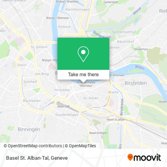 Basel St. Alban-Tal map