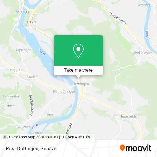 Post Döttingen map