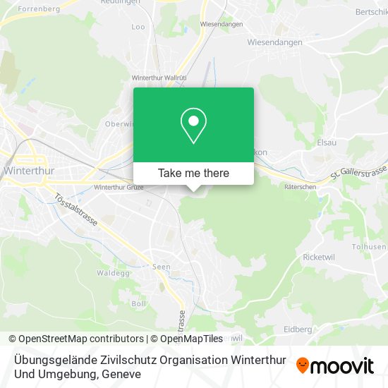 Übungsgelände Zivilschutz Organisation Winterthur Und Umgebung Karte