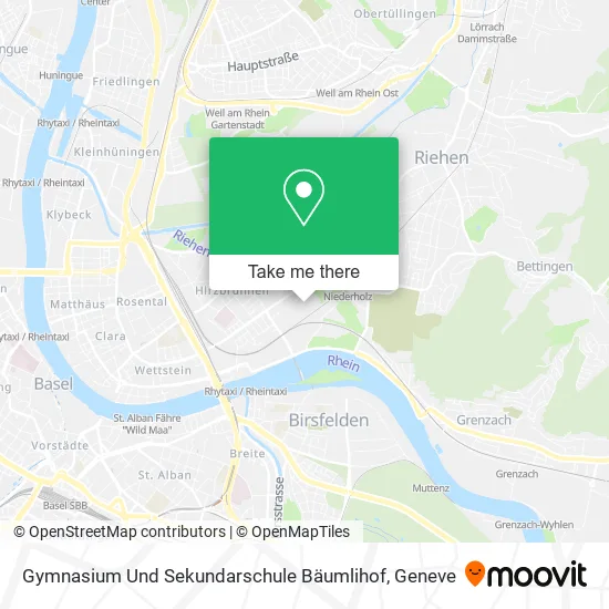 Gymnasium Und Sekundarschule Bäumlihof map