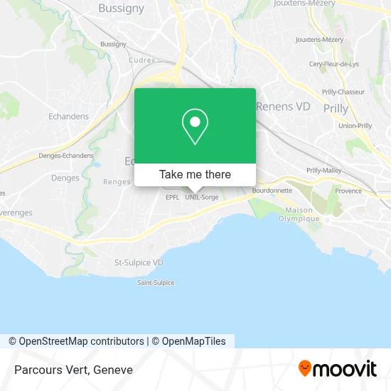 Parcours Vert map