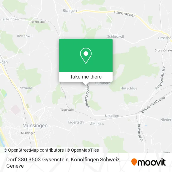 Dorf 380 3503 Gysenstein, Konolfingen Schweiz map
