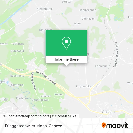 Rüeggetschwiler Moos map