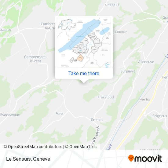Le Sensuis map