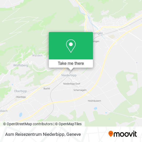 Asm Reisezentrum Niederbipp map
