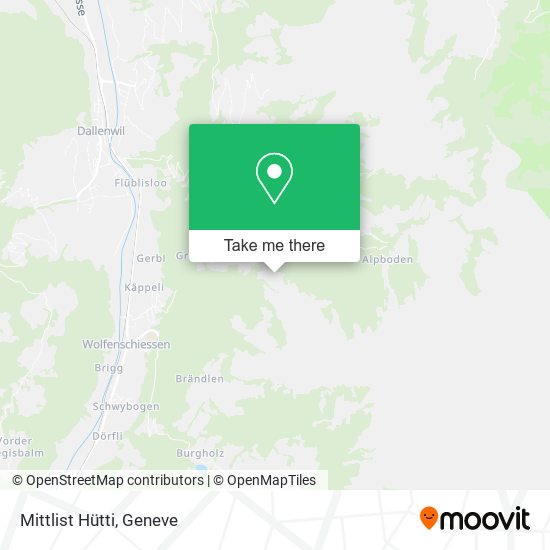 Mittlist Hütti map