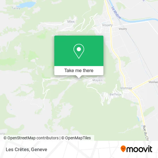 Les Crêtes map
