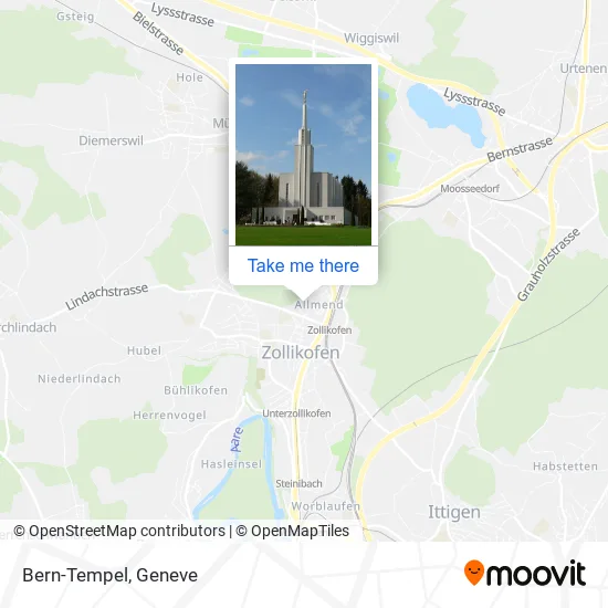 Bern-Tempel map