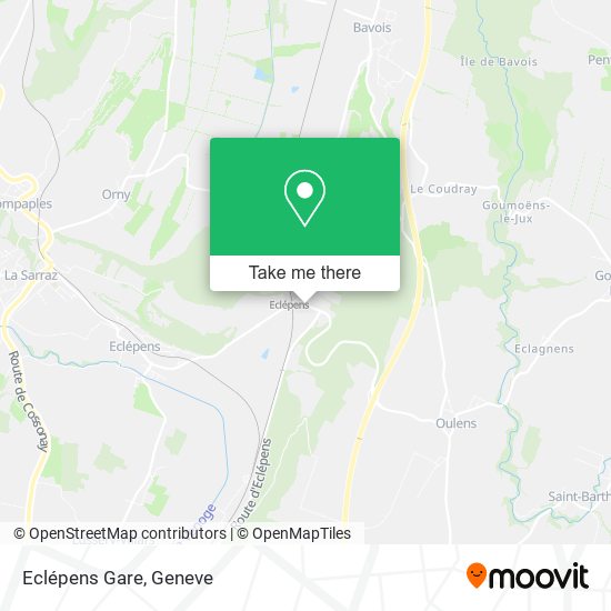 Eclépens Gare map