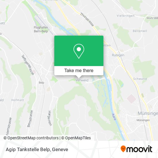 Agip Tankstelle Belp map