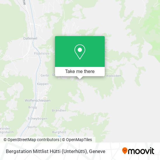 Bergstation Mittlist Hütti (Unterhütti) map