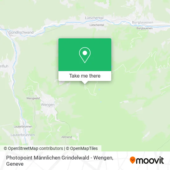 Photopoint Männlichen Grindelwald - Wengen map