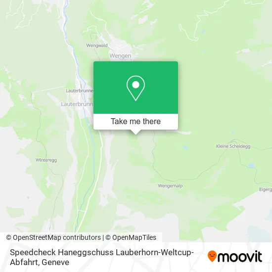 Speedcheck Haneggschuss Lauberhorn-Weltcup-Abfahrt map