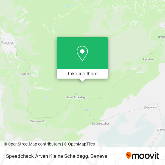 Speedcheck Arven Kleine Scheidegg map