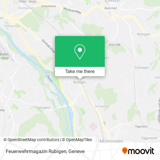 Feuerwehrmagazin Rubigen map