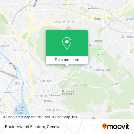 Boulderwand Fluntern map