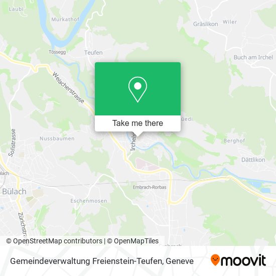 Gemeindeverwaltung Freienstein-Teufen map