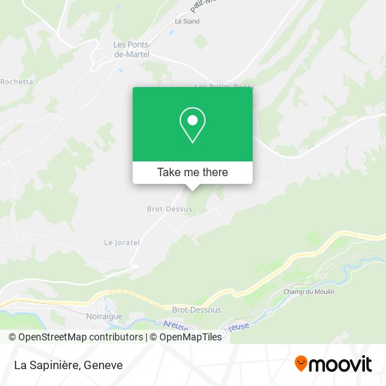 La Sapinière map