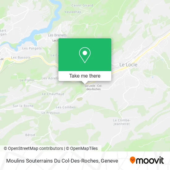 Moulins Souterrains Du Col-Des-Roches map