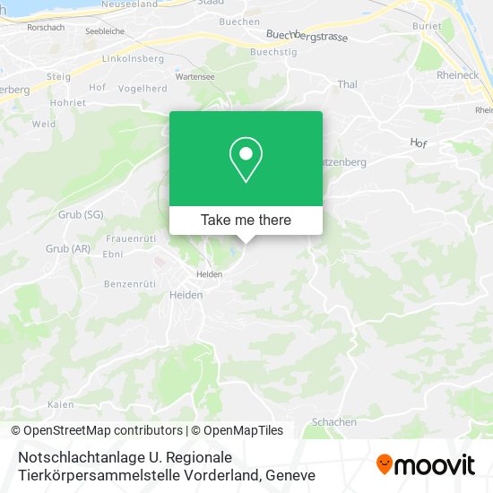 Notschlachtanlage U. Regionale Tierkörpersammelstelle Vorderland map