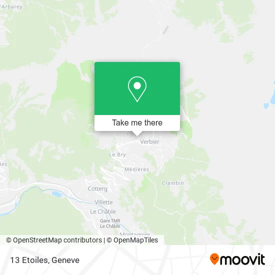 13 Etoiles map