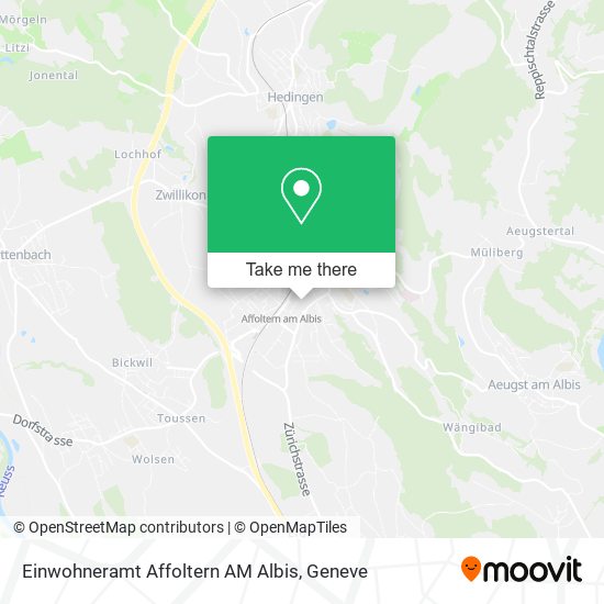 Einwohneramt Affoltern AM Albis map