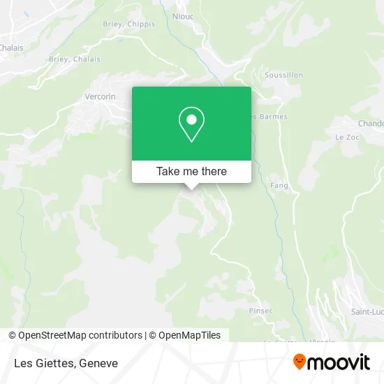 Les Giettes map