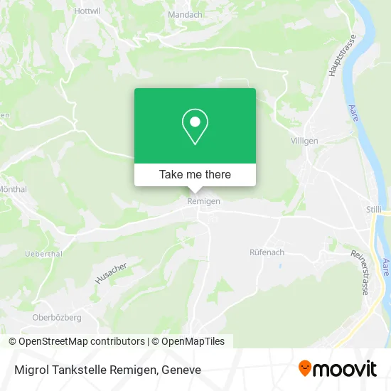 Migrol Tankstelle Remigen map