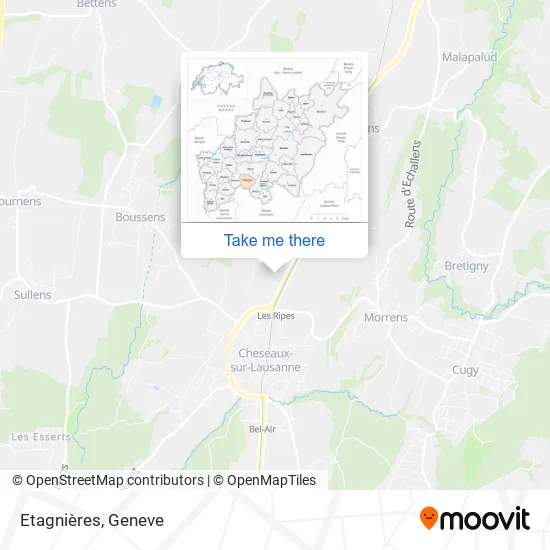 Etagnières map