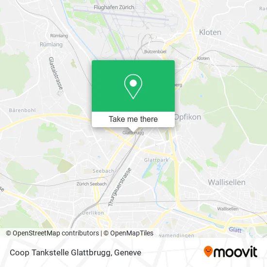 Coop Tankstelle Glattbrugg map