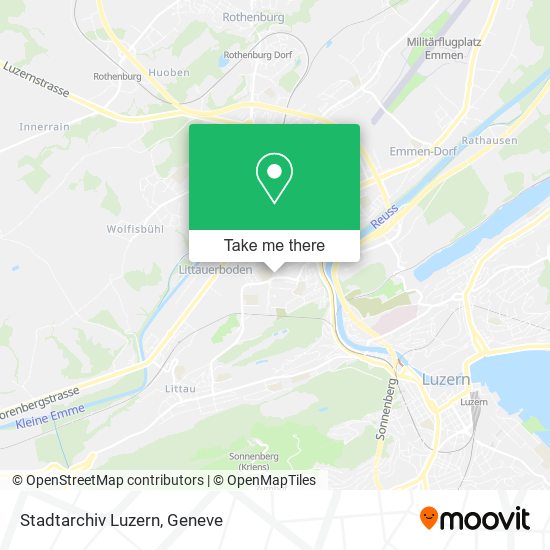 Stadtarchiv Luzern map
