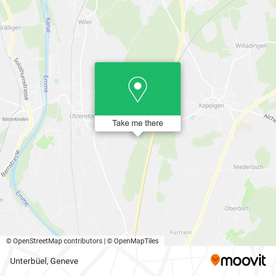 Unterbüel map