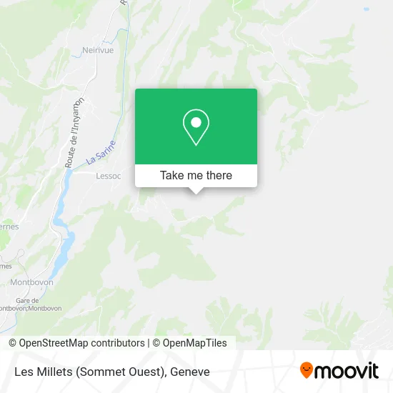 Les Millets (Sommet Ouest) map