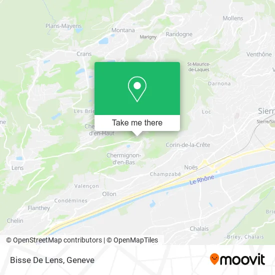 Bisse De Lens map