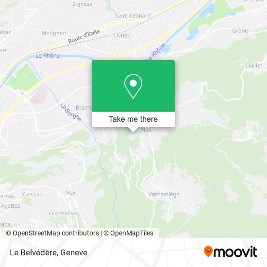 Le Belvédère map