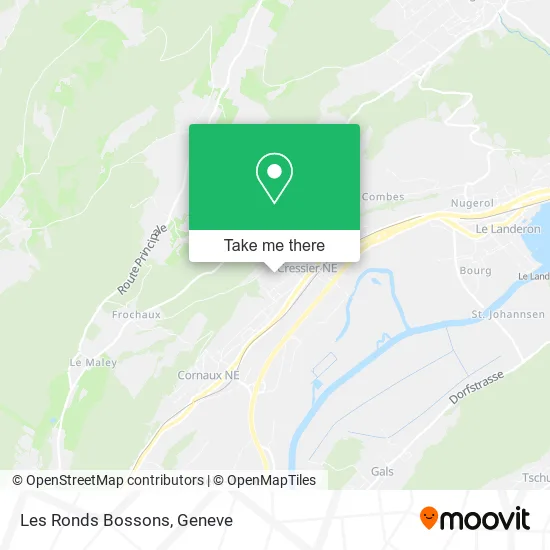 Les Ronds Bossons map