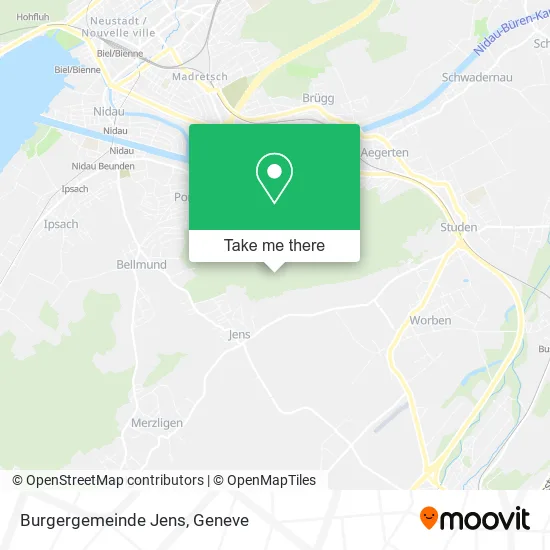 Burgergemeinde Jens map
