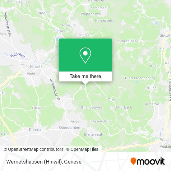 Wernetshausen (Hinwil) map