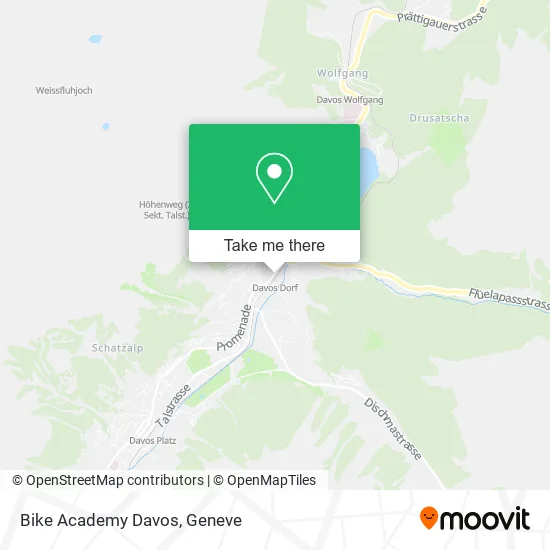 Bike Academy Davos map