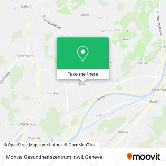 Monvia Gesundheitszentrum Inwil map