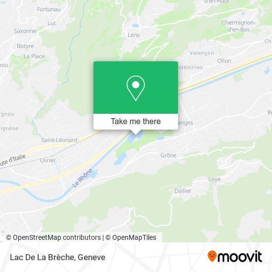 Lac De La Brèche map