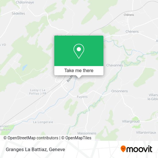 Granges La Battiaz map