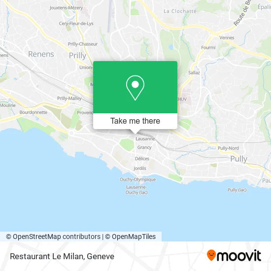 Restaurant Le Milan map