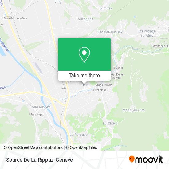 Source De La Rippaz map