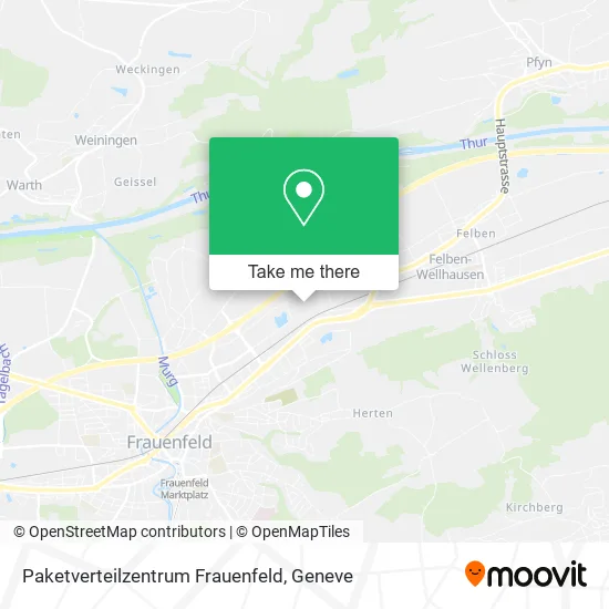 Paketverteilzentrum Frauenfeld map