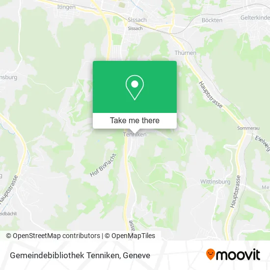 Gemeindebibliothek Tenniken map