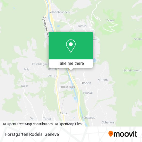 Forstgarten Rodels map