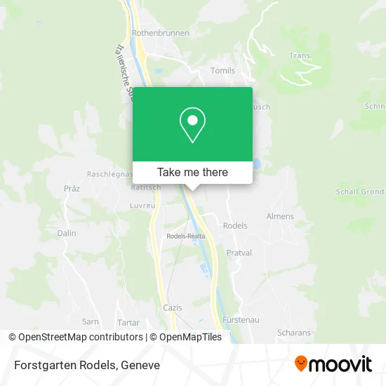 Forstgarten Rodels map